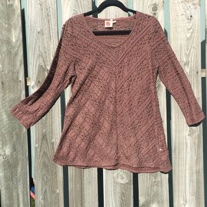 Mauve Lace top lilac Anthropologie